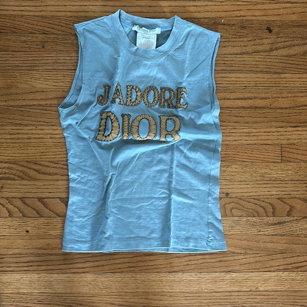 J’adore Dior blue tank top